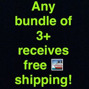 FREE SHIPPING ON 3+ items